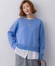 コットンギマ クルーネック ニット