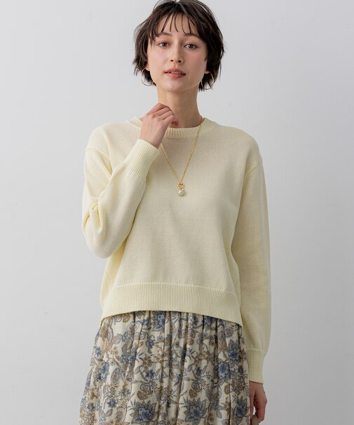 コットンギマ クルーネック ニット