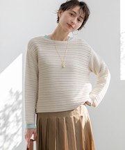 コットンギマ ボートネック ニット