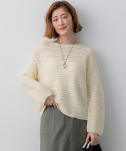 【一部先行予約】コットンギマ ボートネック ニット