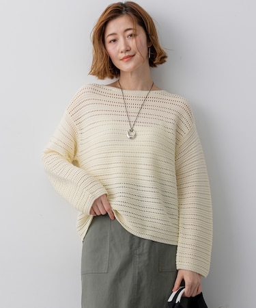 【一部先行予約】コットンギマ ボートネック ニット