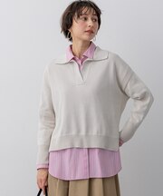 コットンギマ スキッパー ニット