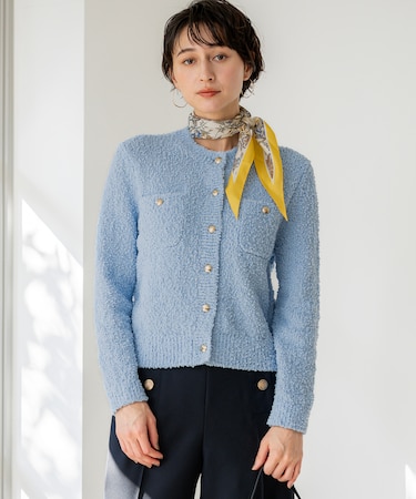 ファンシーツィーディー ポケットデザイン カーディガン