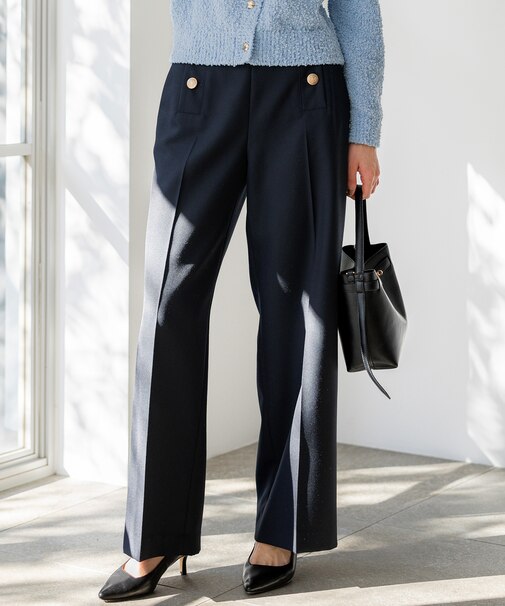 TWギャバジン ワイドパンツ