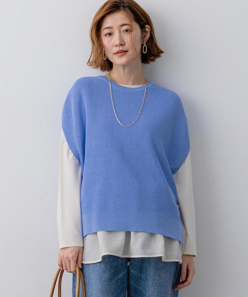 コットンギマ ニットベスト