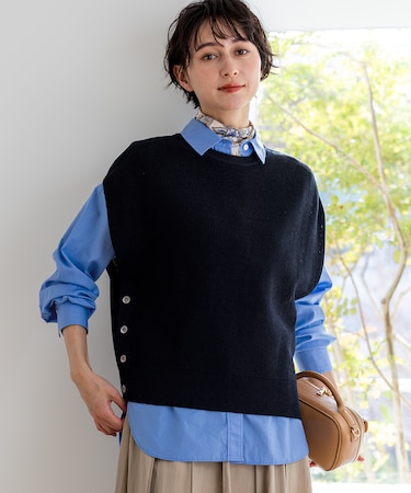 コットンギマ ニットベスト