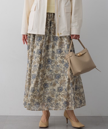 Ericaキャラコ ペイズリープリント フレア スカート