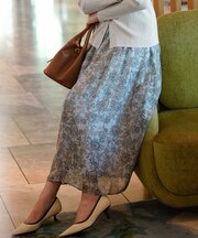 Ericaキャラコ ペイズリープリント フレア スカート