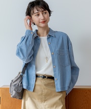 ライトダンガリー デニムショートシャツ