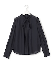 TRオーガンジー 2WAY ボウタイブラウス