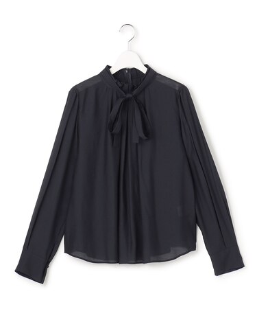 TRオーガンジー 2WAY ボウタイブラウス