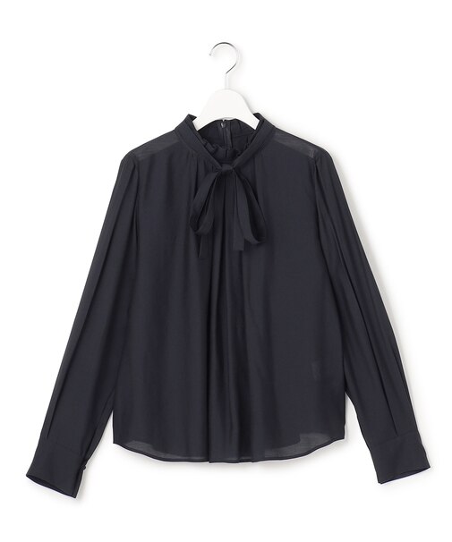 TRオーガンジー 2WAY ボウタイブラウス