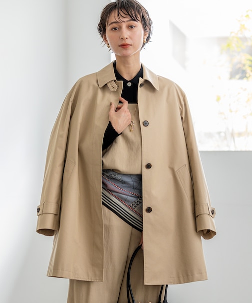 エアータンブラー TCギャバジン ステンカラー コート