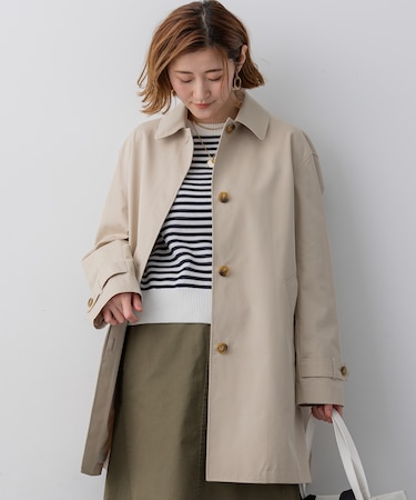 エアータンブラー TCギャバジン ステンカラー コート