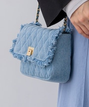 デニムフリンジ ショルダーバッグ