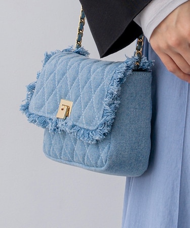 デニムフリンジ ショルダーバッグ