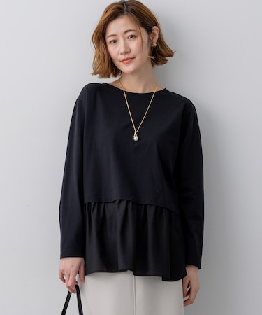 ナチュラルコットンベア シアードッキング カットソー