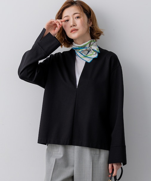 コンパクトツイル Vネック カットソー