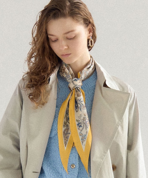 Ericaキャラコ  ペイズリープリント スカーフ