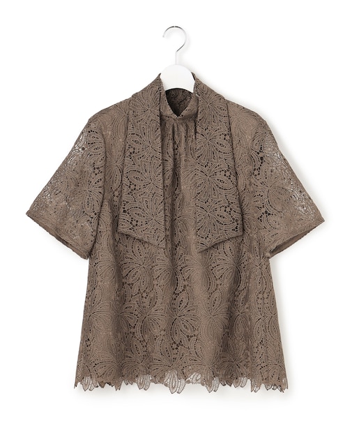 【APPLAUDIR】Brocheリボンブーケレース ブラウス