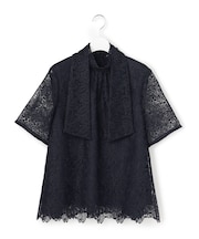 【APPLAUDIR】Brocheリボンブーケレース ブラウス