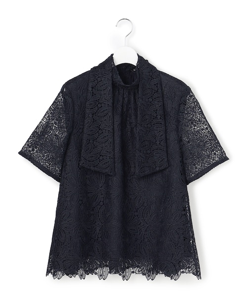 【APPLAUDIR】Brocheリボンブーケレース ブラウス