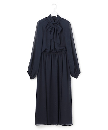 【APPLAUDIR】ドットクレープシフォン ドレス