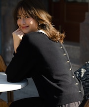 【WEB&一部店舗限定】バイカラーデザイン 2WAY ニット