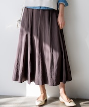 【FUDGE掲載】マットライトタフタ フレアスカート