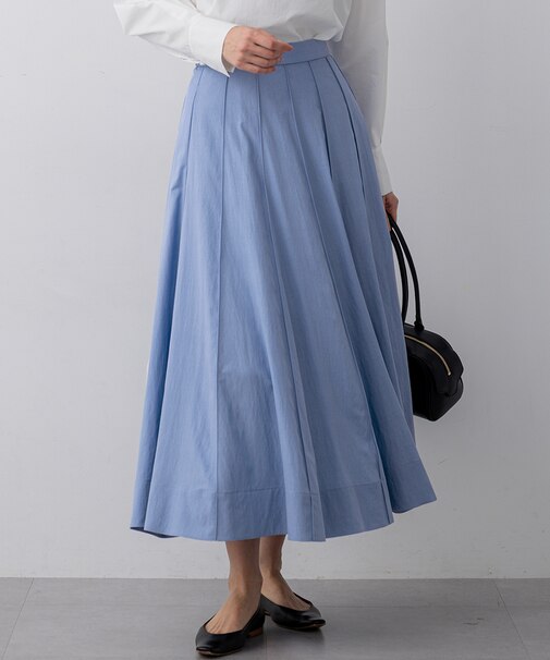 【FUDGE掲載】マットライトタフタ フレアスカート