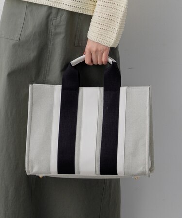 ストライプキャンバス トートバッグ