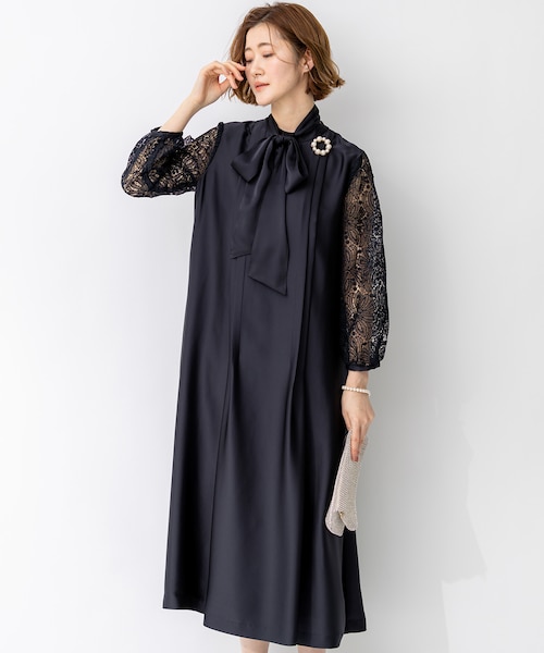 フロッキーベロアドレープドレス｜スナイデルの通販｜&mall（アンド