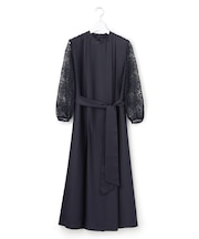 【APPLAUDIR】ノーブルサテン リボンブーケレースコンビ ドレス