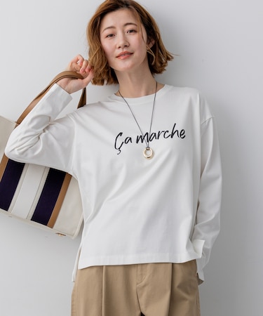 Ca marche ロゴ ロングTシャツ
