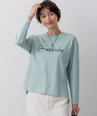 Ca marche ロゴ ロングTシャツ