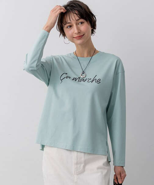 Ca marche ロゴ ロングTシャツ