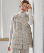 GIOLICAツイード フォルム ジレ