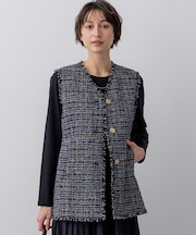 GIOLICAツイード フォルム ジレ