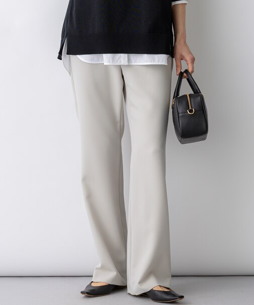 ストレッチダブルクロス フレアパンツ