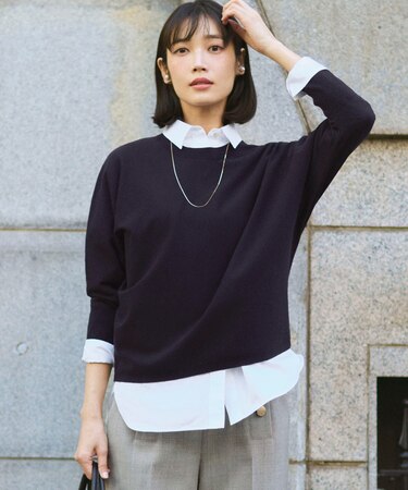 ネオコンフォートストレッチ ドルマン ニット