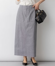 スラブツイルストレッチ Iライン スカート