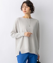 コットンポリエステルストレッチ オーバーサイズ ニット