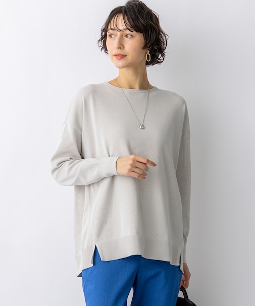 コットンポリエステルストレッチ オーバーサイズ ニット