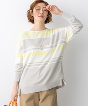 コットンポリエステルストレッチ オーバーサイズ ニット