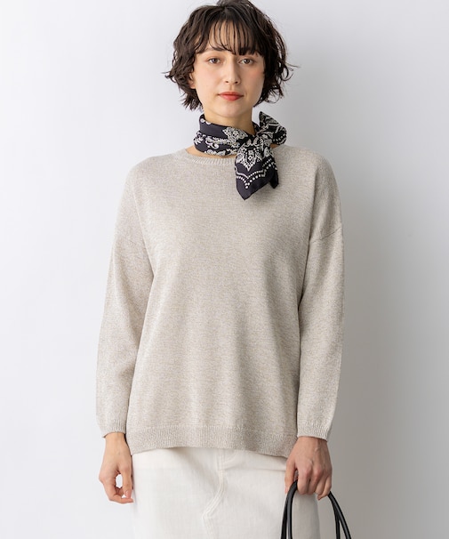 コットンギマムリネ チュニック ニット