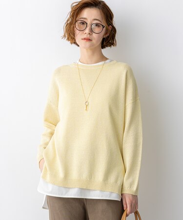 コットンギマムリネ チュニック ニット