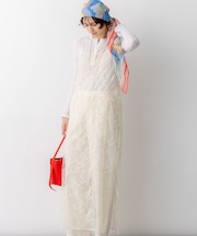 刺繍レース キャミソールワンピース