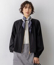 2WAYストレッチタフタ ギャザーブルゾン