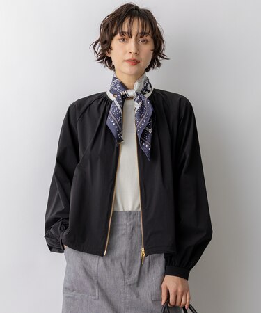 2WAYストレッチタフタ ギャザーブルゾン