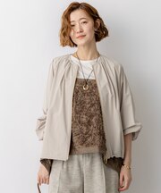 2WAYストレッチタフタ ギャザーブルゾン